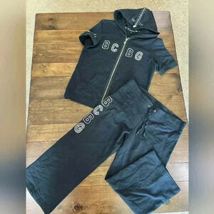 BCBG 2 Piece Bedazzled Sweat Suit